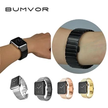 Bumvor ремешок для спортивных часов для Apple Watch Band 38 мм 42 мм Iwatch браслет из нержавеющей стали ремешок