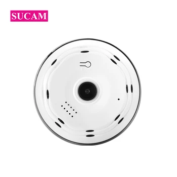 

SUCAM HD 960P Panoramic Security Wifi Camera Mini Dome VR Surveillance Infrared Wireless IP Camera with SD Card Slot 10M IR