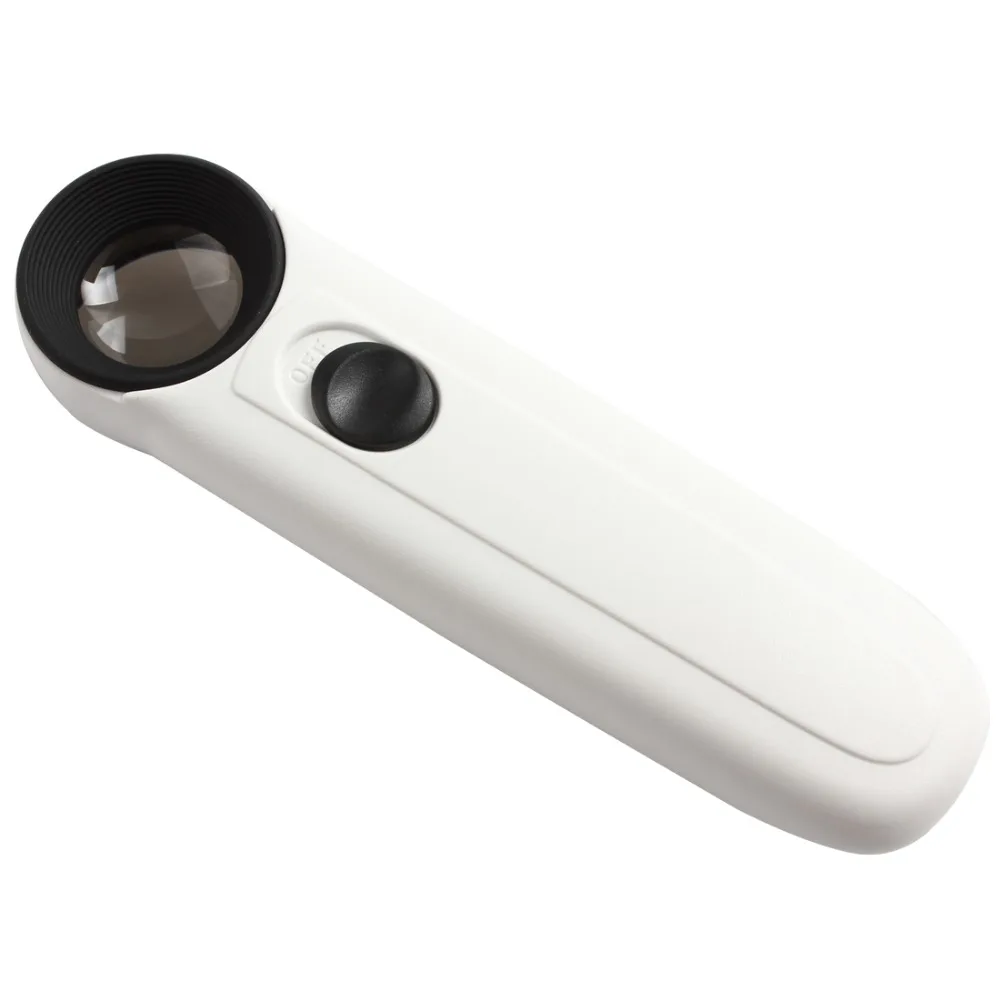 

40X 21MM Hand-Hold Magnifier With Two LED Light For Watch Repairing / Face skin examination / Manicuring / Sculpturing