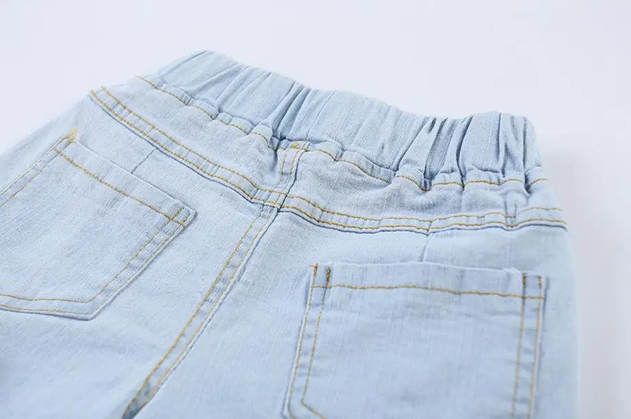 Джинсовые шорты для девочек; коллекция года; летние джинсовые шорты для маленьких девочек; однотонные детские шорты с отделкой бисером; шорты для маленьких девочек