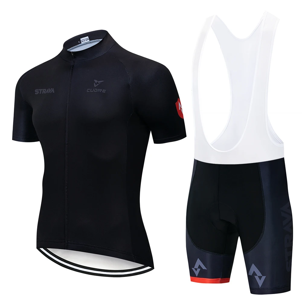 Лето Strava 9D Велоспорт Джерси с коротким рукавом набор Майо Ropa Ciclismo Uniformes быстросохнущая велосипедная Одежда MTB велосипедная одежда - Color: Pic Color