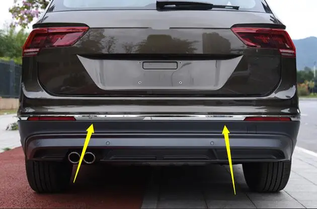 Для VW Tiguan L универсальная посылка edge автомобильный Стайлинг задний бампер накладка наклейка