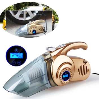 

Mutifunction Car Vacuum Cleaner Auto Inflatable Pump Digital display 4 in 1 Strong Power with HEPA Filter Cigarette lighter plug