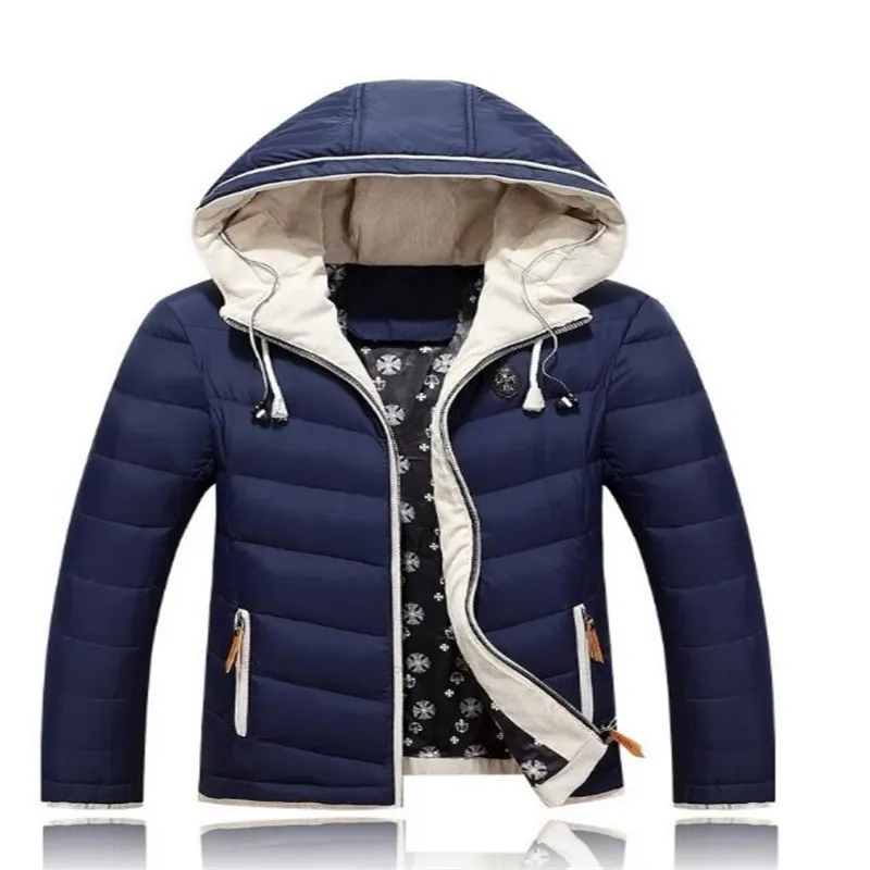 

Free Shipping 2017 New Fashion Youth Candy Color Down Jacket Coat For Men White Down 90% Winter Warm Hooded Parkas