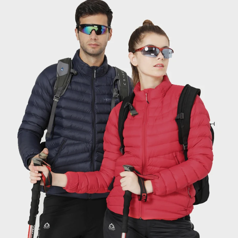 

HIGHROCK Winter Warm Down Coat Men and Women 90% Goose Down Jackets Outdoor Travel Hiking Skiing Hooded Jacket(Hat can be Hided)