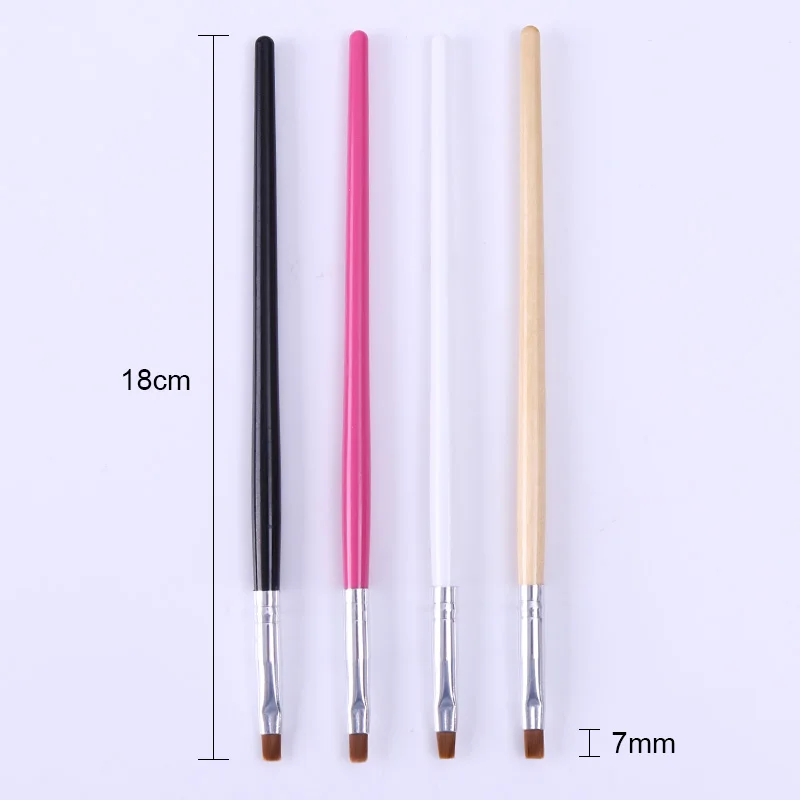 1 PC Nail Art Powder Dust Clean Brush Black Pink Handle Drawing Painting Brush Pen for UV Gel Manicure Nail Art Tools