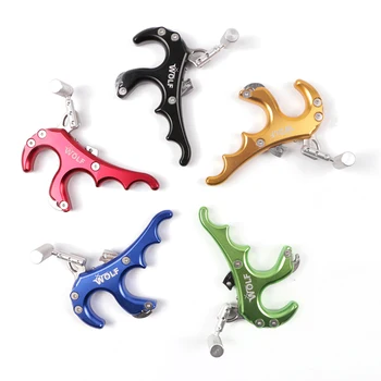 

Four finger aluminum alloy compound bow release arrow withdraw tool archery accessories 1pc