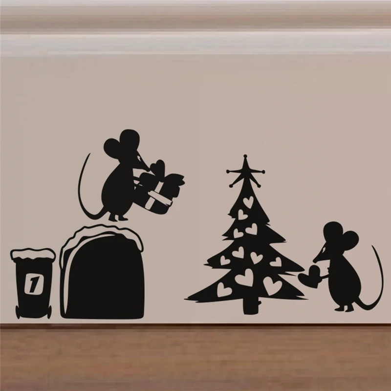 christmas tree gift mouse hole wall stickers room decorations 378 diy vinyl home decal lovely animal mural art in wall stickers from home garden on - Christmas Mouse Decorations christmas tree gift mouse hole wall stickers room decorations 378 diy vinyl home decal lovely animal mural art in wall stickers from home garden on - Christmas Mouse Decorations