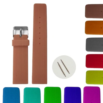 

22mm Trendy Brown Silicone Jelly Rubber Ladies Men Watch Band Straps WB1071R22JB