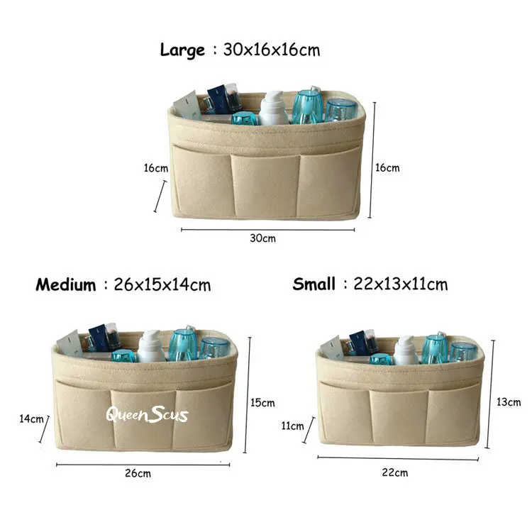 الإناث ورأى القماش إدراج حقيبة منظم ماكياج حالة المنظم متعددة الوظائف حقيبة السفر إدراج المحمولة التجميل أكياس