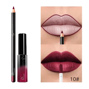 

Pudaier matte lip gloss set 36 colors lip liner pen waterproof long lasting purple red nude brown lip tint PD041