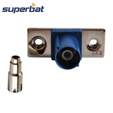Superbat gps антенный разъем Fakra C 2 отверстия панельный штекер синий для gps телематики/навигации для 1,13 мм, 1,37 мм
