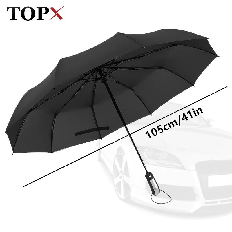 Business Windproof 3 Folding Automatic Umbrella Rain Women Auto Luxury Gift Big Umbrellas Rain