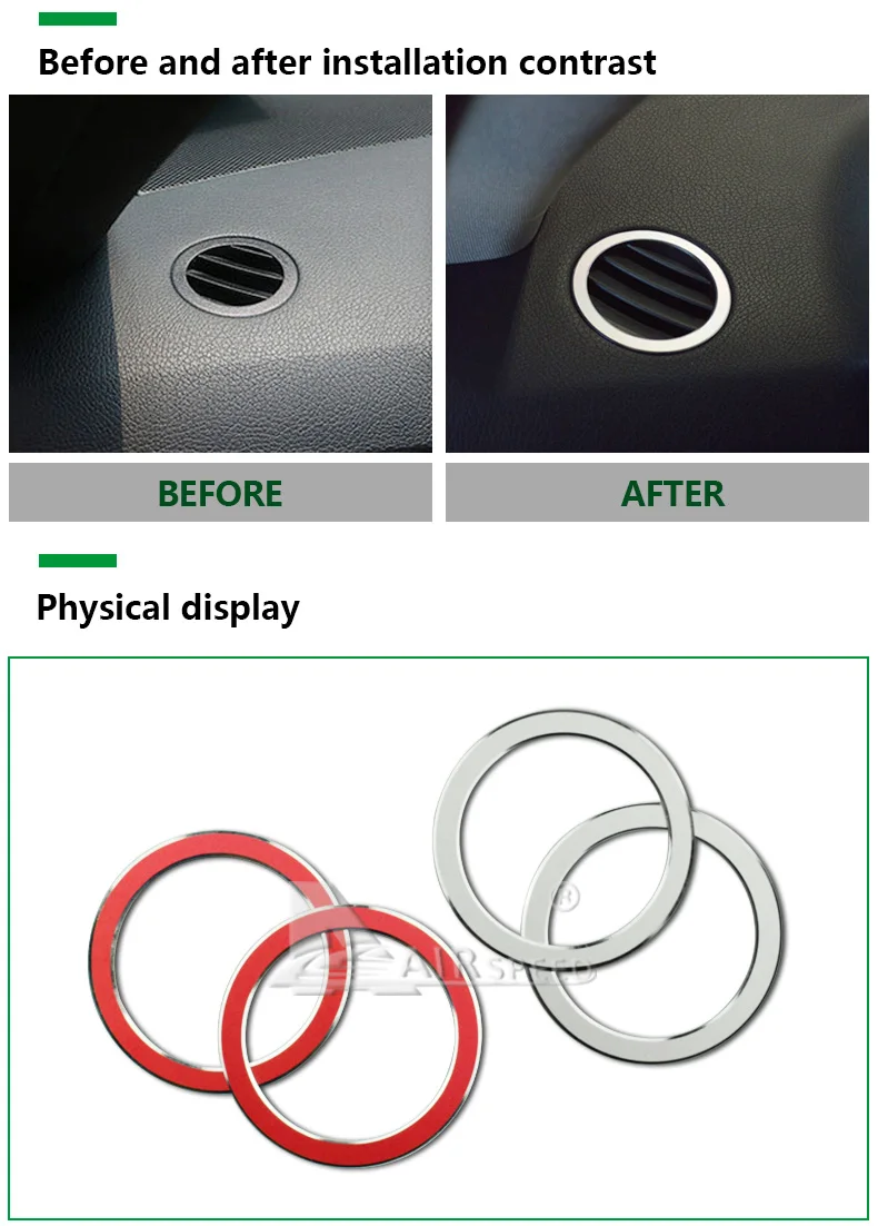 for Mercedes Benz E Class W212 Car Dashboard Air Conditioning Frame Air Vents Outlet Trim Interior Car Accessories  (2)