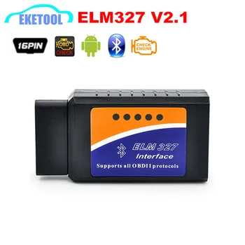 

New OBD2 ELM327 Bluetooth V2.1 Wireless OBD/OBDII Diagnosis ELM 327 V2.1 Works For Android/PC Supports 7 Protocols