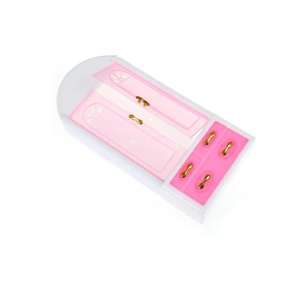 1 قطع الأميرة أثاث غرفة نوم خزانة خزانة للدمى لعب الطفل الهدايا إكسسوارات دمي الأبيض دمية مصغرة