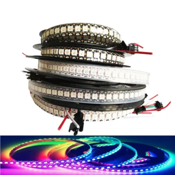 

WS2812 WS2812B Addressable RGB Led Strip Waterproof 1m 144 Pixels/Leds/m For Home Decoration and Chrimas