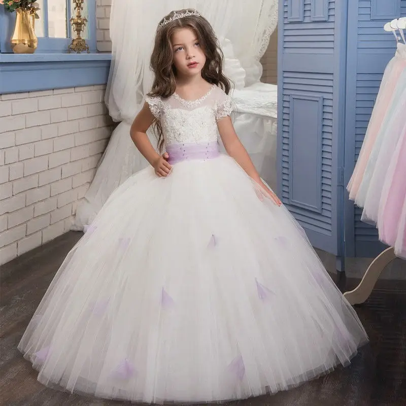 Girl Communion Party Prom Princess Pageant Bridesmaid Wedding Flower Girl Dress