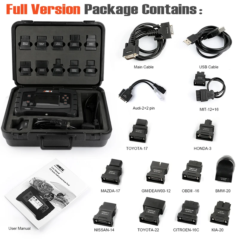 Ancel FX6000 полная система OBD2 автомобильный сканер для передачи ABS подушка