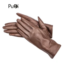 PUDI GL813 женские перчатки из натуральной кожи брендовые новые модные наручные перчатки из натуральной овечьей кожи Зима-осень