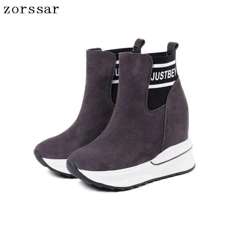 Stiefel {zorssar} Heels Qualit Damen schwarz Wildleder Winter Pelz Schuhe t Kuh Hohe Schnee S ckchen gYb6fy7