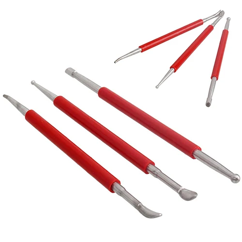 New arrival! 3 Pcs Plastic Pen Double Head Sculpting Carving Pottery Making Polymer Clay Tool | Дом и сад
