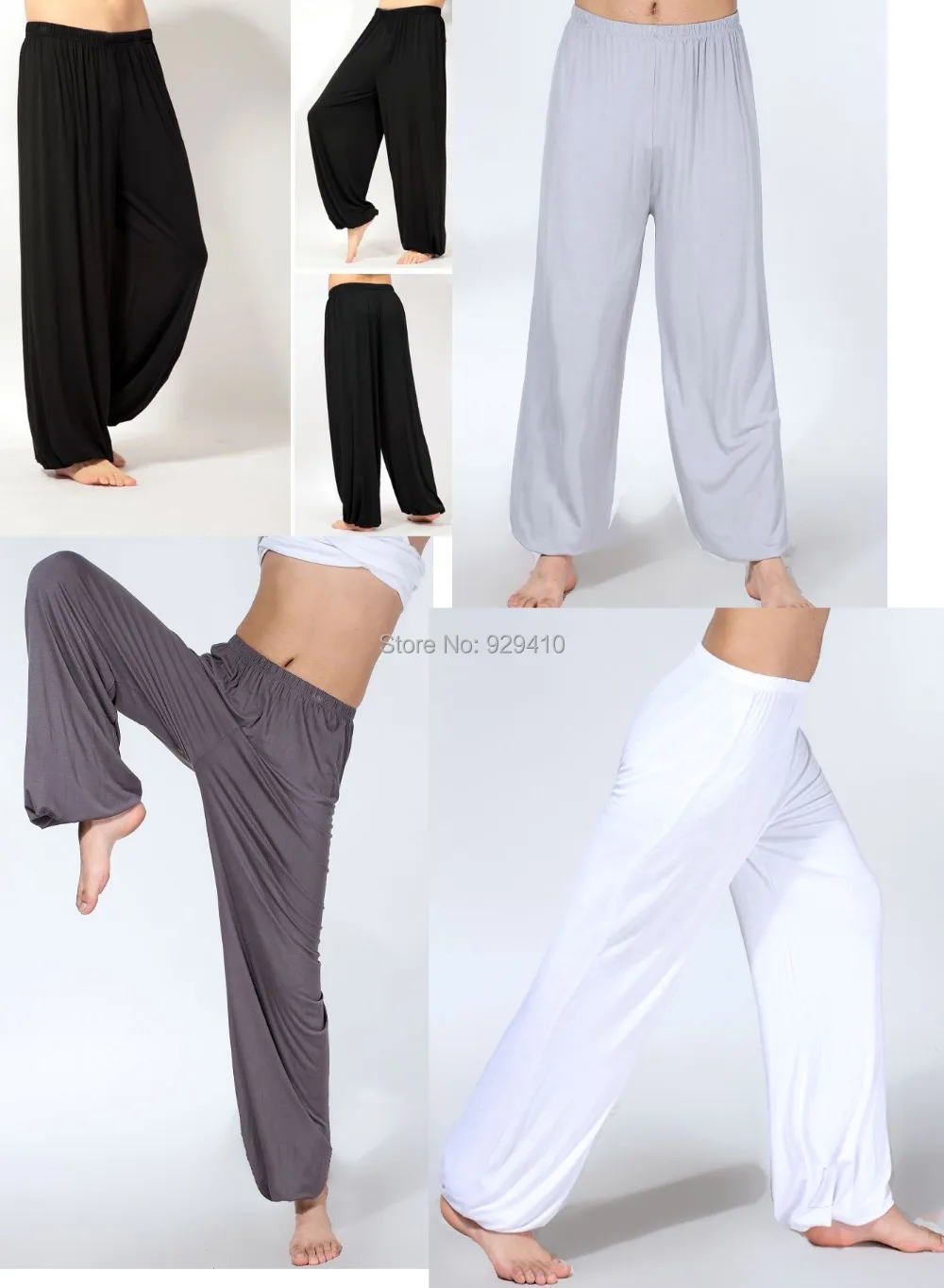 Nam Cao Cấp Modal Yoga Quần Thai Cực Thực Hanh Quần Thể Thao Nam Kung Fu Bloomers Vo Thuật Quần Pants Pants Sizepants Men Aliexpress