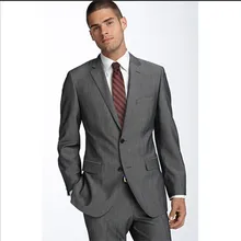 men suit business notch shawl groom suits men gray custom made suit 2016 high quality slim fit formal wear