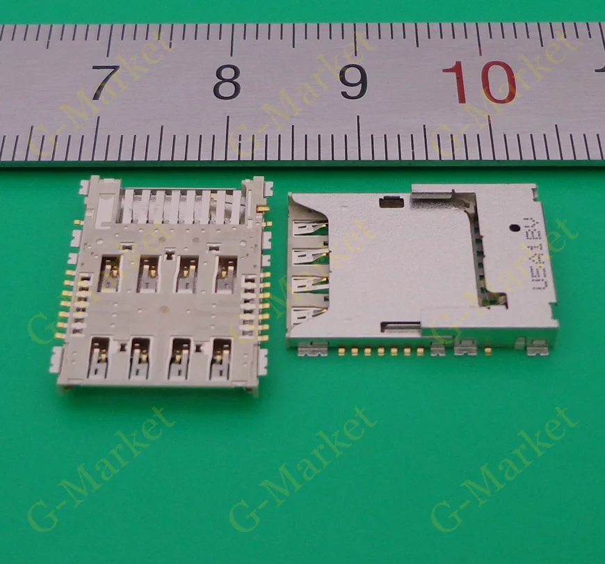 Generic 100X sim Card Reader Holder Connector for Samsung Galaxy S5 G900 G900A G900F G900X I9600 Slot Memory Card Reader Tray Module