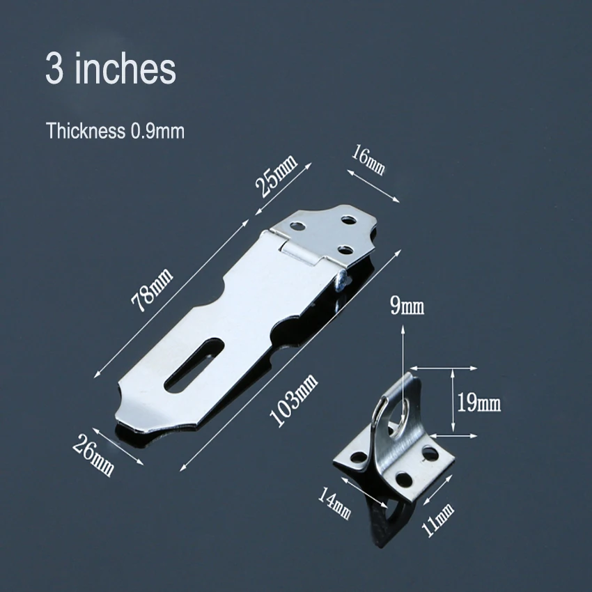 1Pc Stainless Steel Home Drawer Door Safety Padlock Latch Hasp Household Hardware Accessories 걸쇠