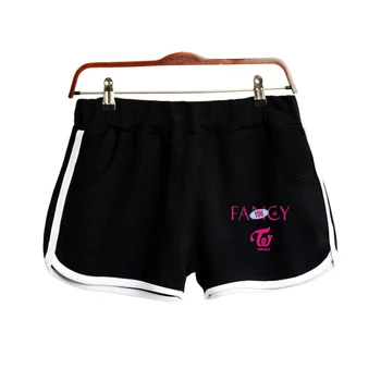 

2019 TWICE New Song FANCY Print Sport Shorts Women Summer Sexy Fashion Harajuku Casual Shorts Skinny Hot Sale