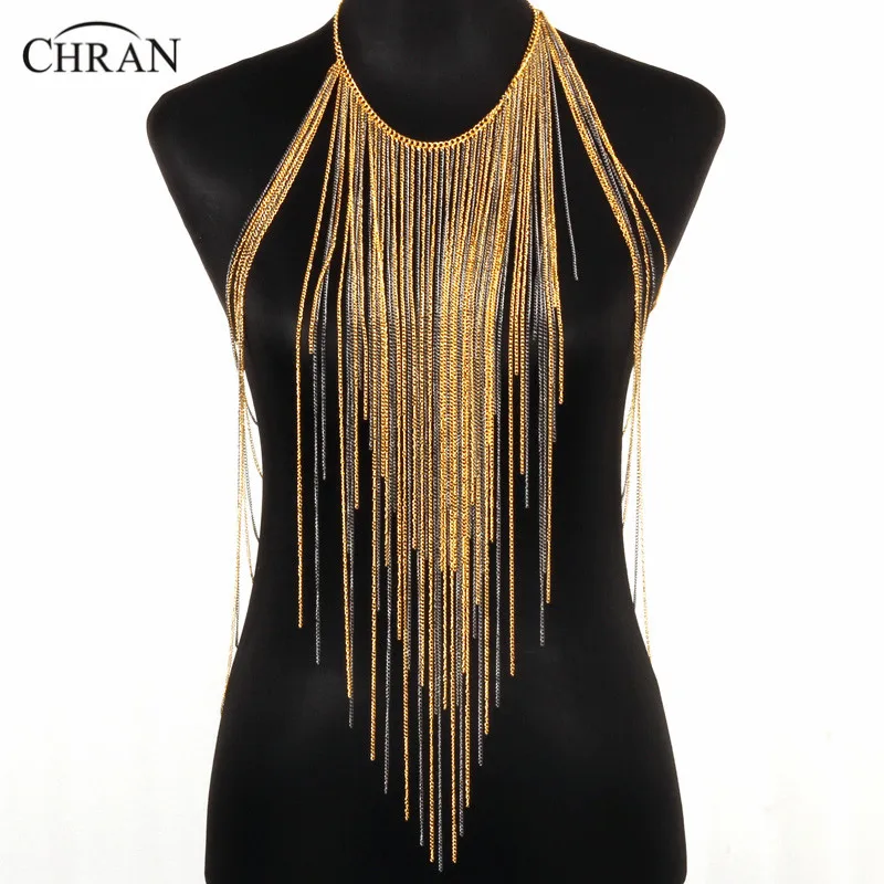 Женский бюстгальтер Chran Chainmail Rave Top ожерелье с кисточками пляжные цепочки для
