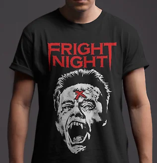 Футболка для Хэллоуина Fright NIght Movie Evil Eddie 80 s 90 ужасный вампир Культовая футболка 100%