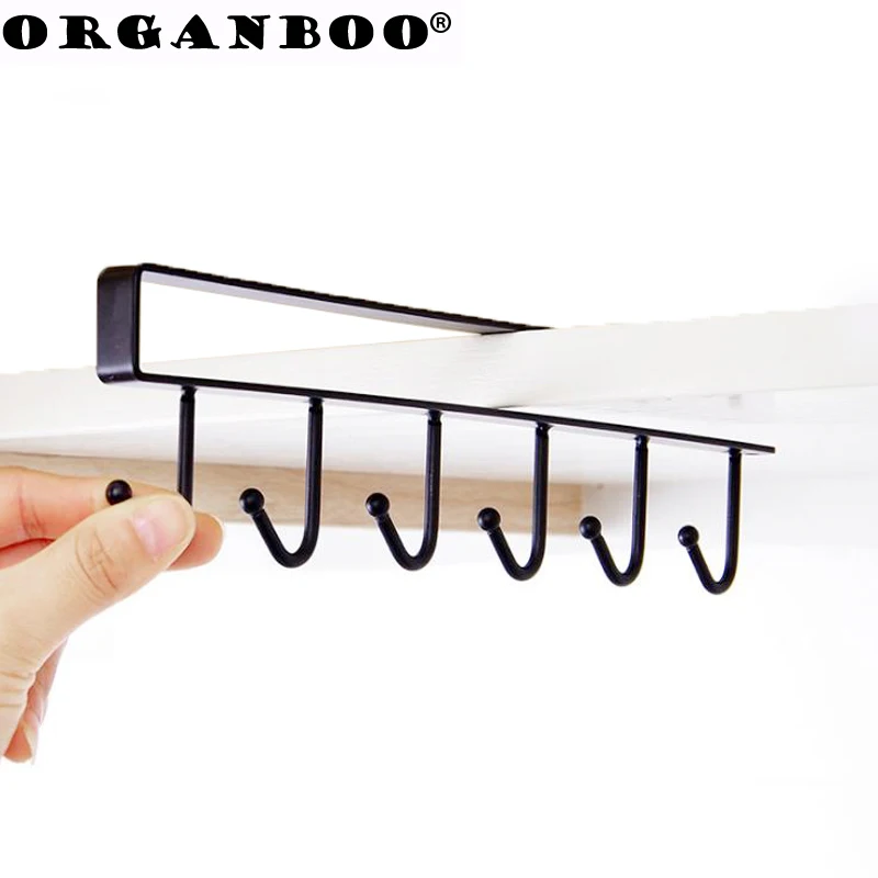 1 قطعة organboo دائم الحديد سكين الكأس حامل سهل حزام تخزين الرف رف غرفة المعيشة والمطابخ خزانة متعددة وظيفة هوك