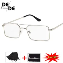Square Glasses Frame Women Men Brand Vintage Optical Clear Glasses Alloy Eyeglasses Armacao De Oculos Fake Points