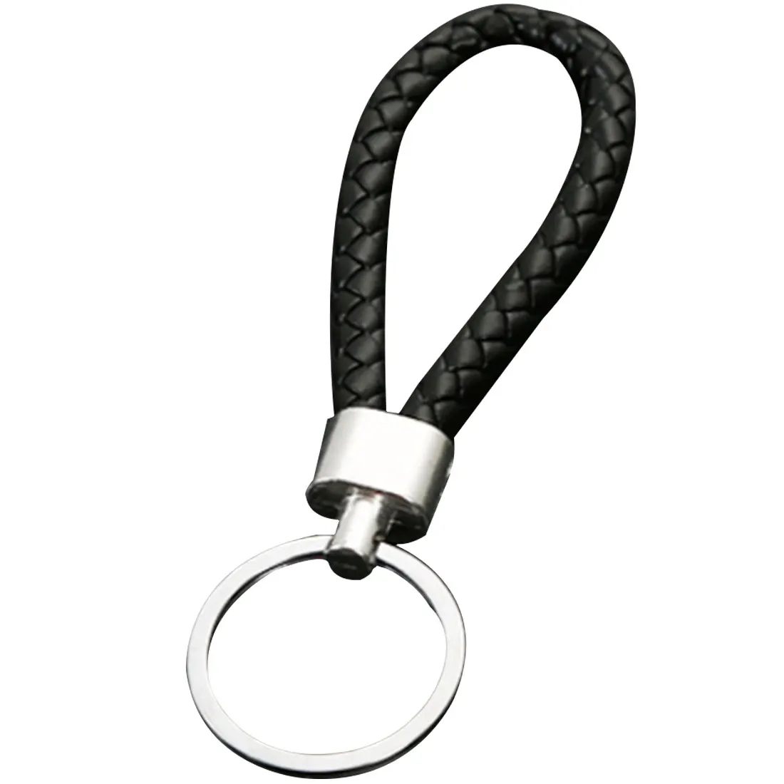 Fashion Handmade Leather Rope Creative hand woven leather rope keychain