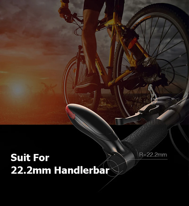 Bicycle Handle Bar Ends MTB Mountain Bike Handlebar Small Auxiliary Bike Parts Turn Light Handlebar Lights Accessories SW0005 (4)