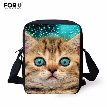

FORUDESIGNS Green 3D Cat Mini Women Cross-body Bag Animal Prints Woman Casual Shoulder Bag Feminine Bolsas Female Messenger Bags
