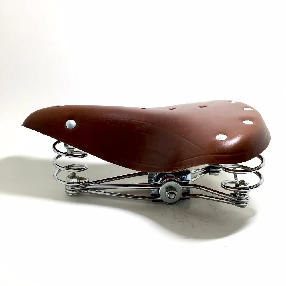TDX-4,, винтажное велосипедное седло 2628 из натуральной кожи, старое стильное Велосипедное весеннее седло из натуральной кожи, автомобильное сиденье