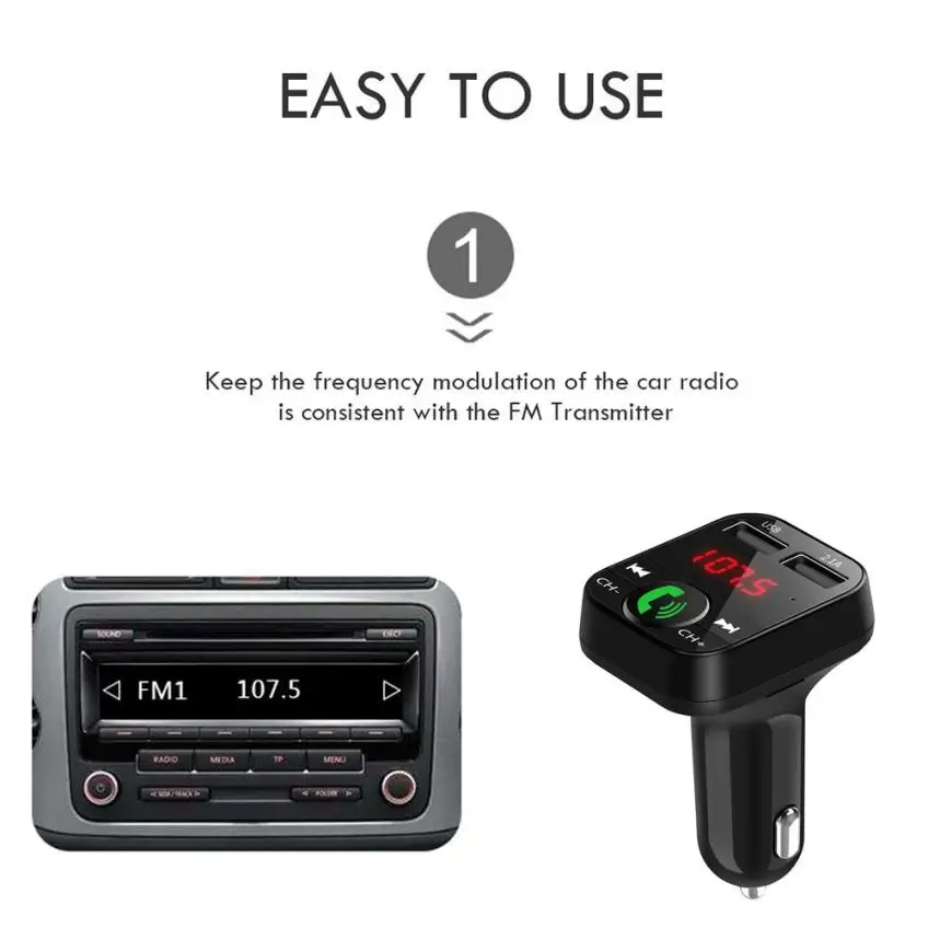Автомобильный комплект громкой связи Bluetooth беспроводной fm передатчик ЖК дисплей