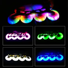 Japy led velocidade skate piscando roda 6 peças 90a 90mm 100mm 110mm velocidade patinação rodas de luz para exterior e interior livre navio