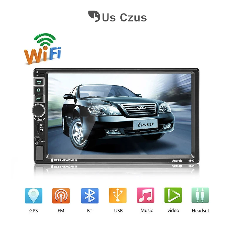США Czus 2 din автомобильный монитор Автомобильный DVD Android MP5 плеер 7 дюймов