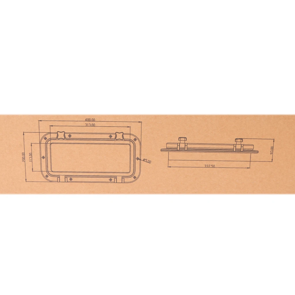  Boat Marine Rectangle Opening Portlight Porthole Replacement Window ABS Boat Cabin Window Boat Hardware Motorcycles Parts 