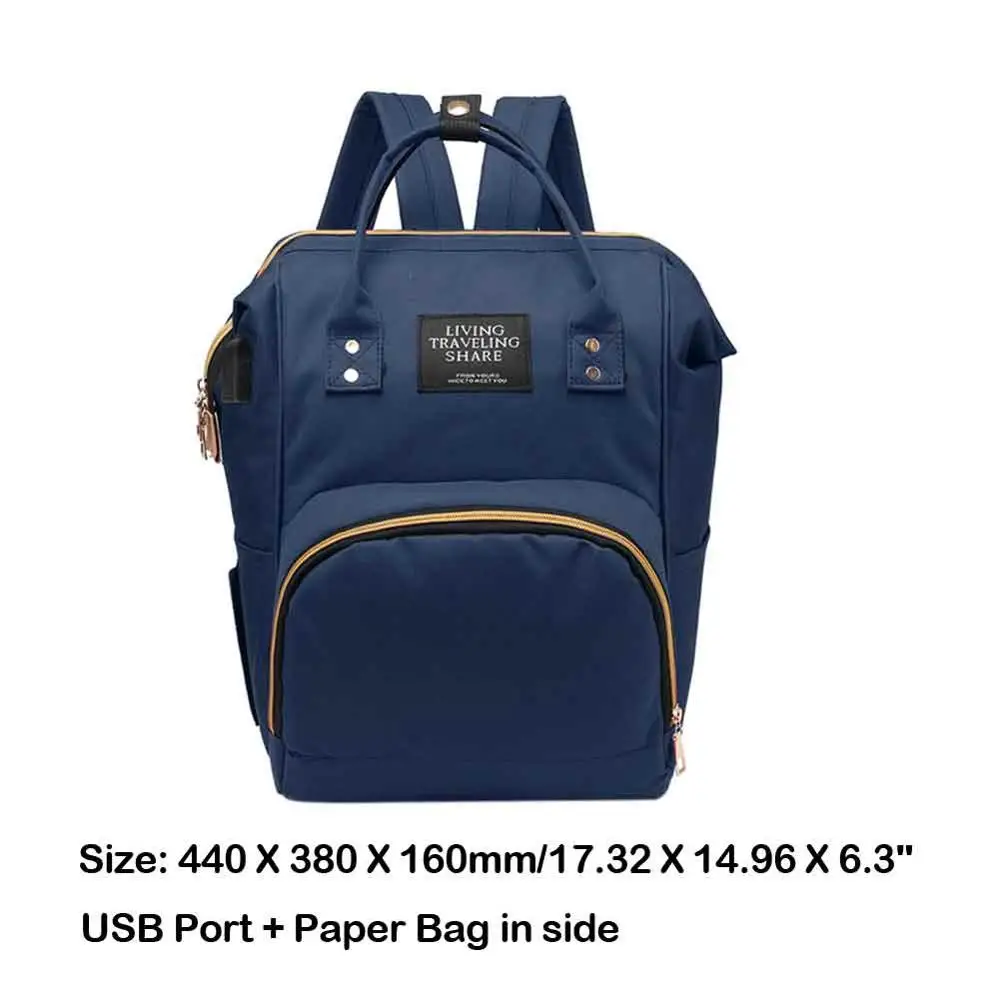 Модная USB многофункциональная сумка для подгузников для мам, сумка-Органайзер для подгузников для ухода за ребенком, сумка-клатч для мам, рюкзак для кормления, сумка-клатч - Цвет: A5