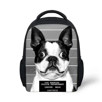 

Customized 2019 Newest backpacks for baby school bag kindergarten mini schoolbag Boston Terrier printing backpack girls bagpack