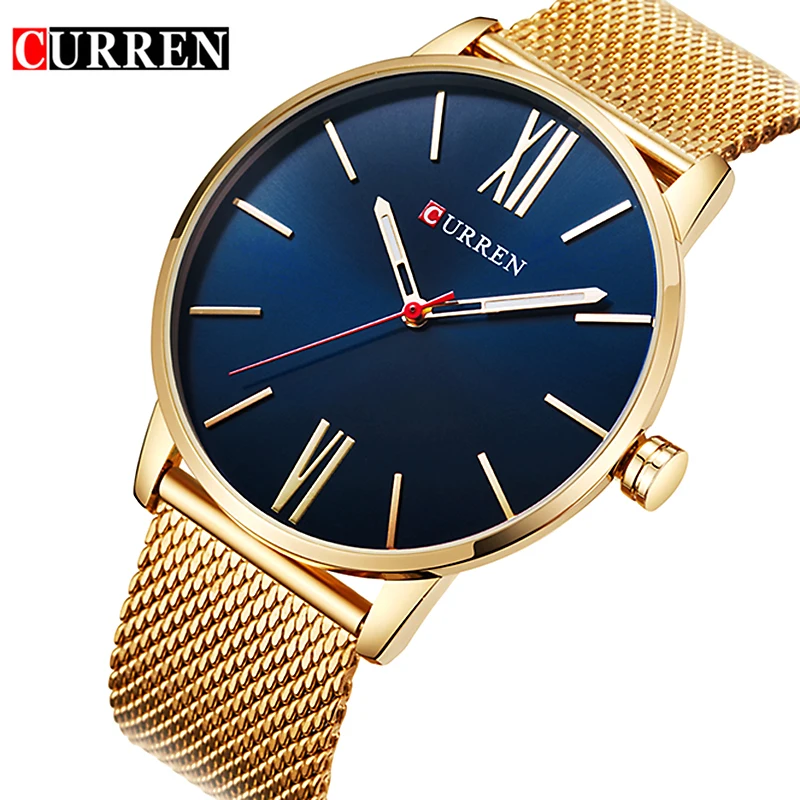 CURREN Luxury Brand Men's Gold Casual Business Stainless Steel Quartz