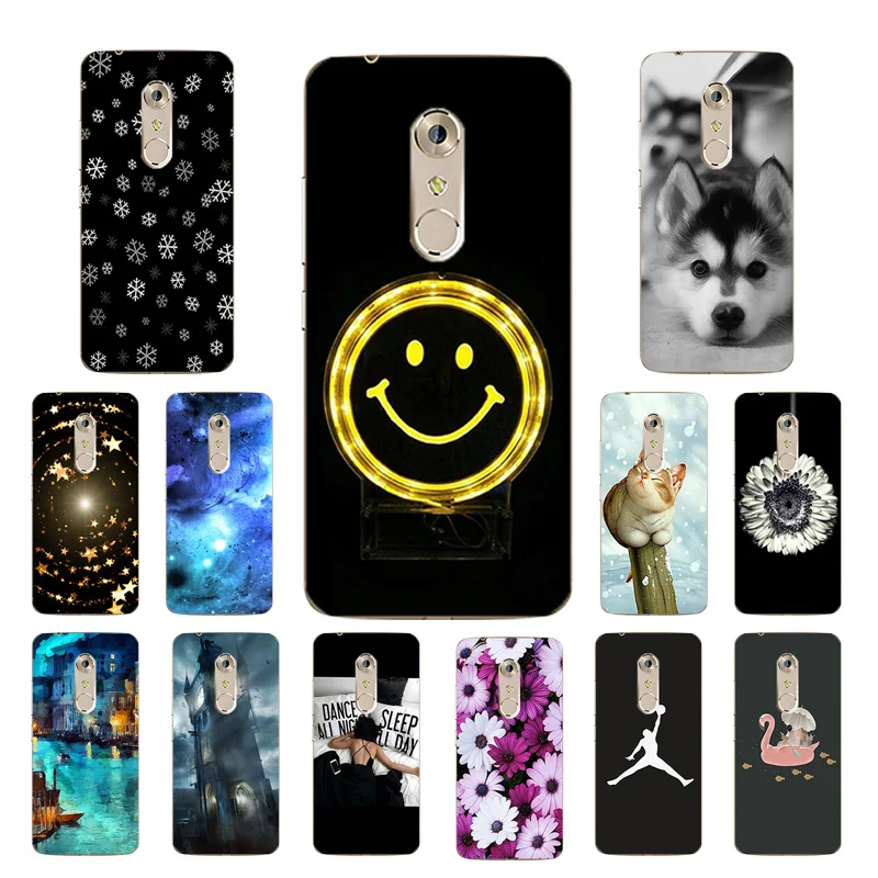 5 2 дюйма для ZTE Axon 7 мини задняя прозрачная крышка Мягкие силиконовые Smiley Чехлы