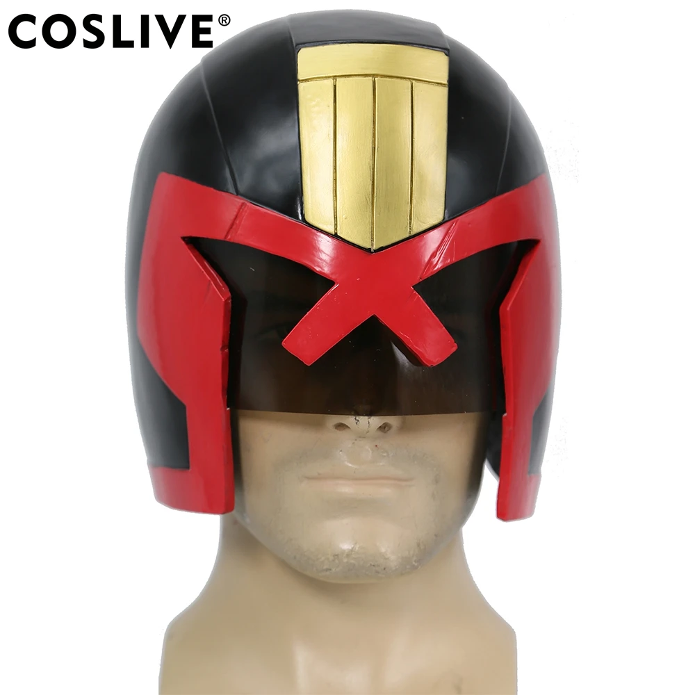 Coslive 2018 Halloween Cosplay Judge Dredd Helmet Full Head Dredd COSplay Racing Mask Halloween
