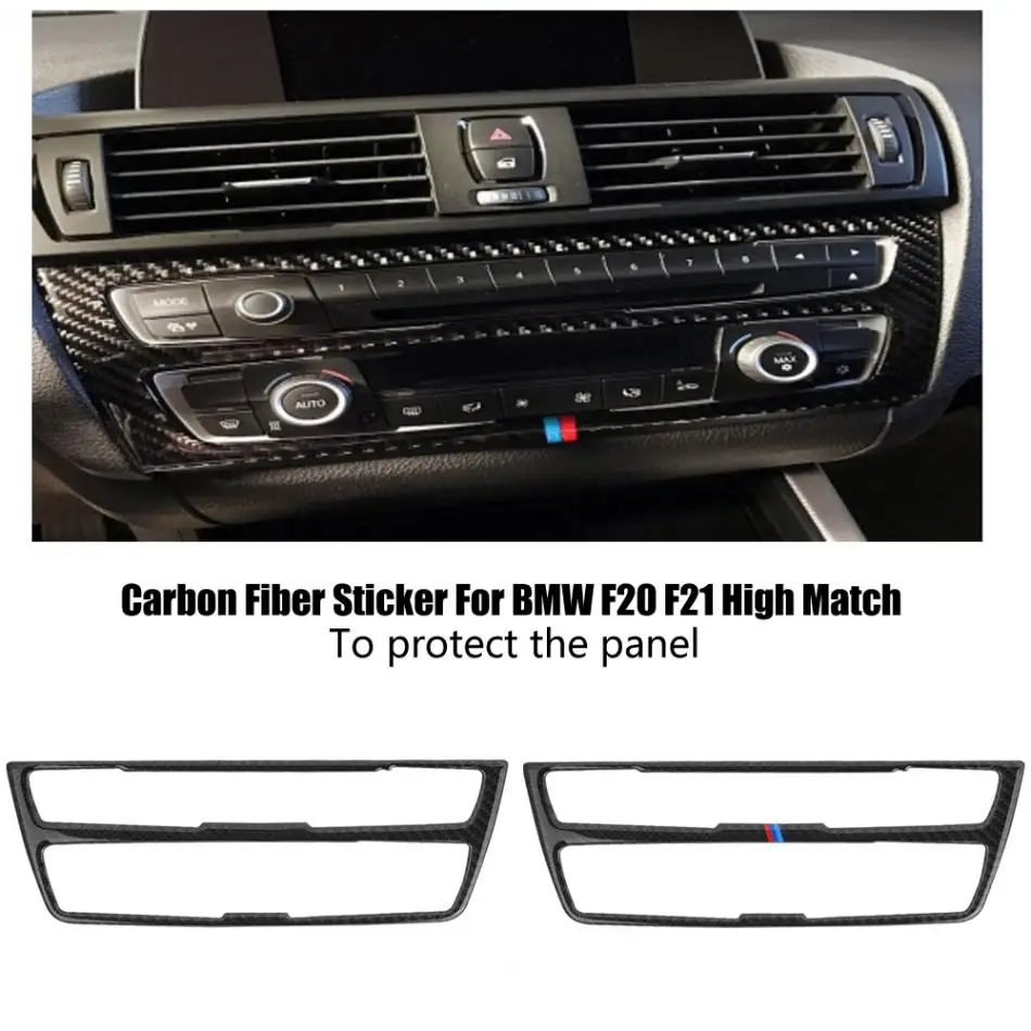Для BMW F20 F21 внутренний автомобильный Кондиционер из углеродного волокна, CD панель управления, накладка, автомобильный Стайлинг, клеи, 1 серия, аксессуары