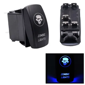 

50Pcs/Lot High Quality 12V LED Double Light Marin Car Carling Rocker Switch